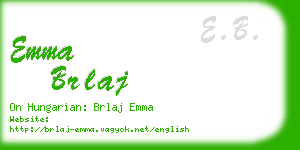 emma brlaj business card